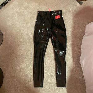 Spanx faux patent leather leggings